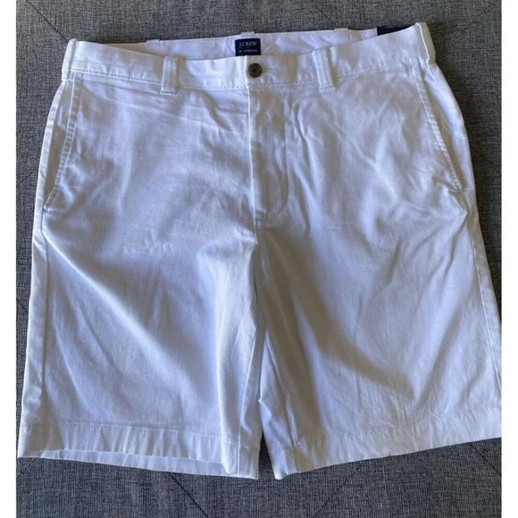 NWT - J.Crew Men's 9" Stretch Chino Short, White, 35 Waist - Picture 4 of 9